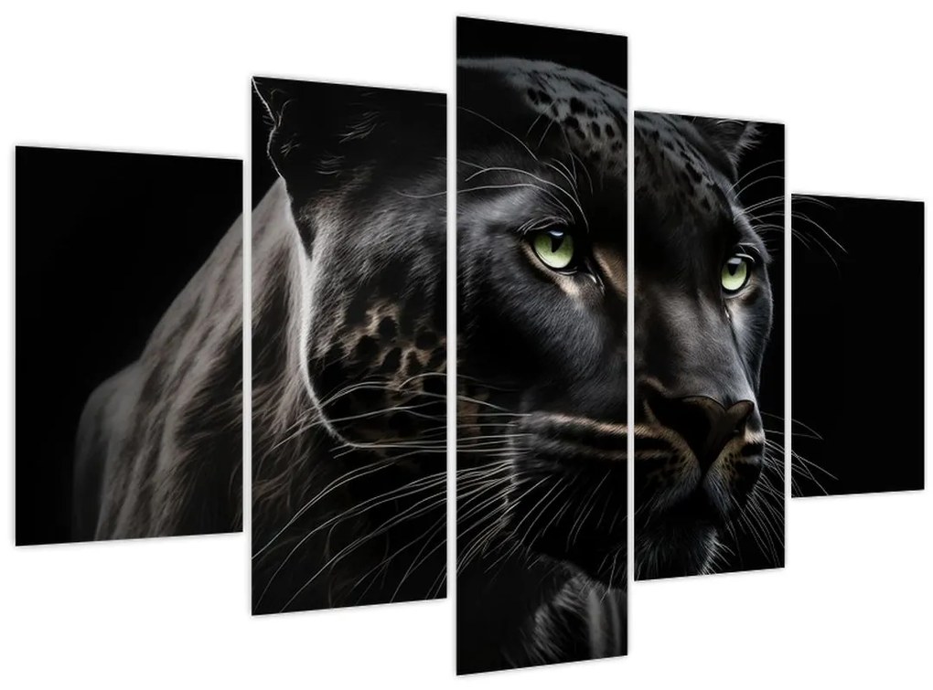 Obraz - Čierny panter (150x105 cm)