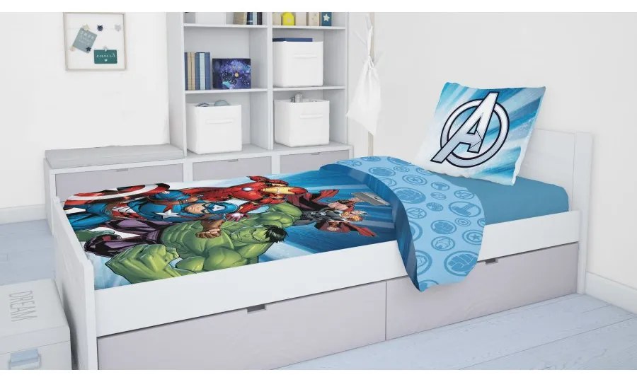 Bavlnené posteľné obliečky Avengers útočí - 100% bavlna - 70 x 90 cm + 140 x 200 cm
