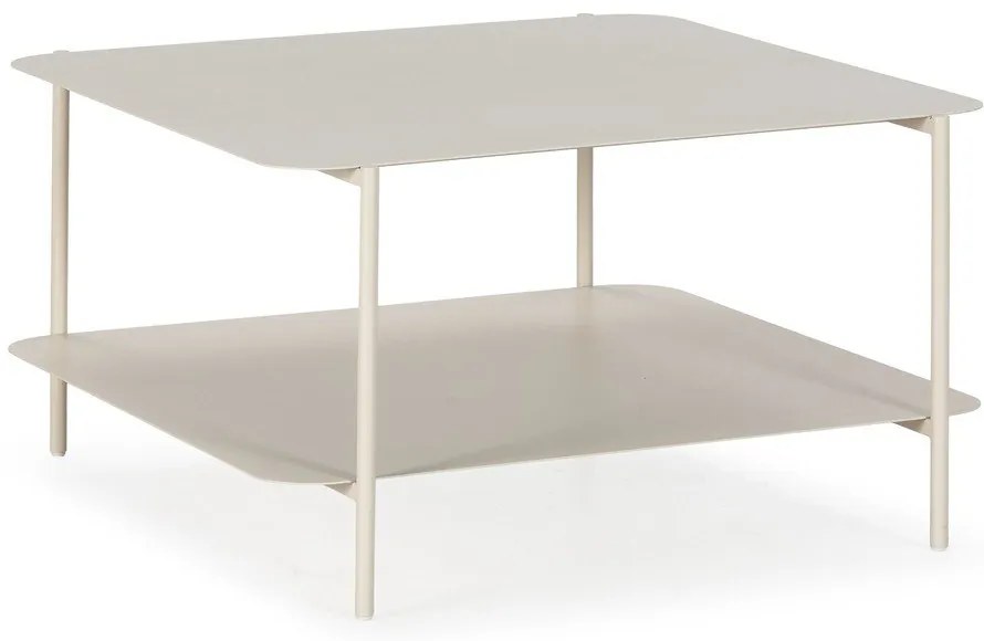 Krémovobiely kovový konferenčný stolík 70x73 cm Beatrix – MOME