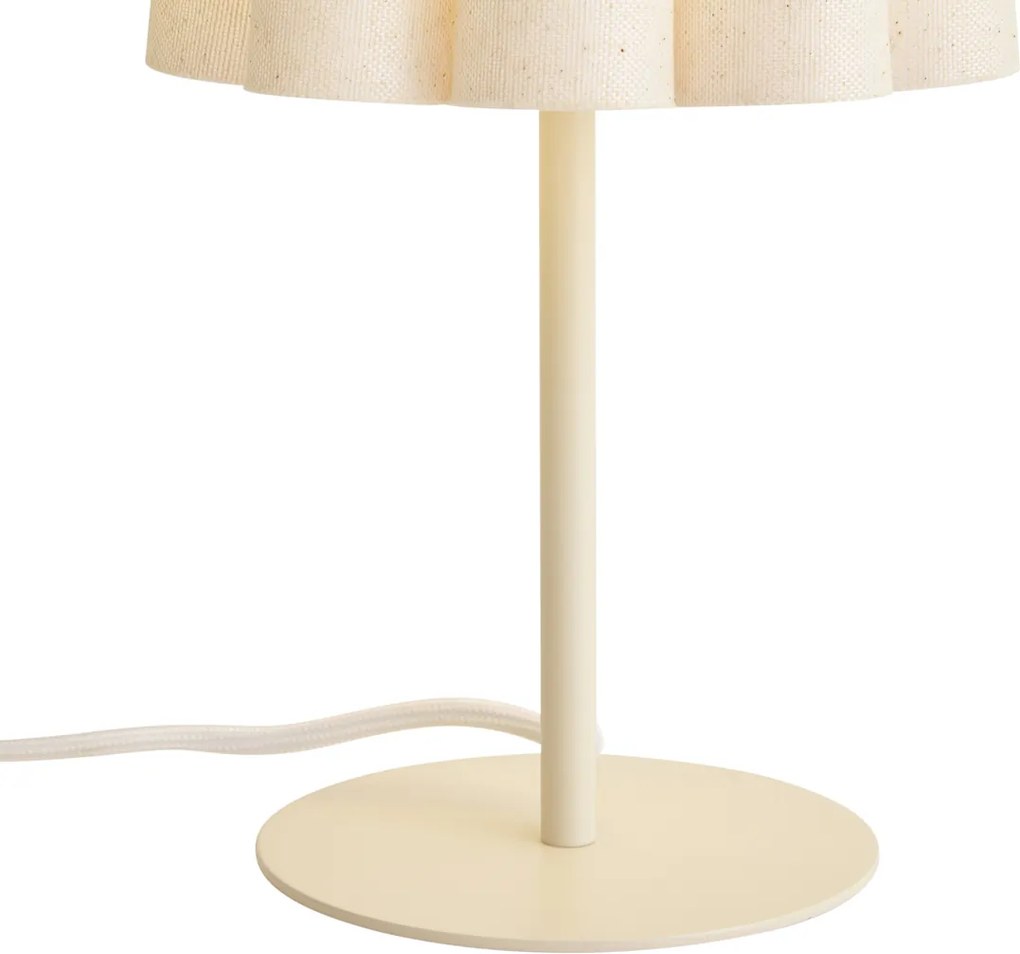 Japandi stolná lampa béžová s látkovým tienidlom 35 cm - Jenni