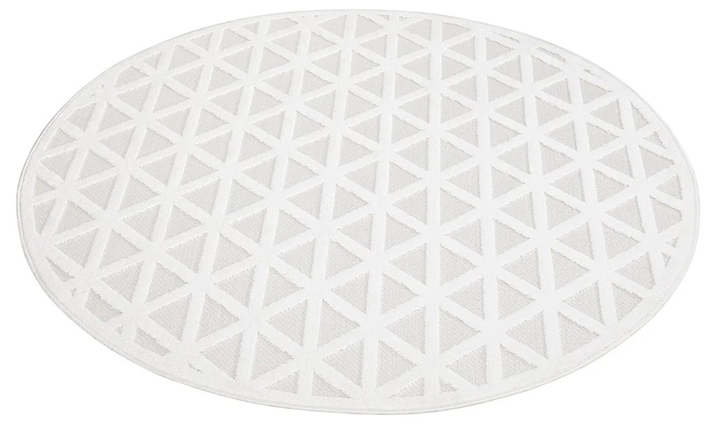 Dekorstudio Okrúhly terasový koberec SANTORINI - 446 krémový Priemer koberca: 200cm