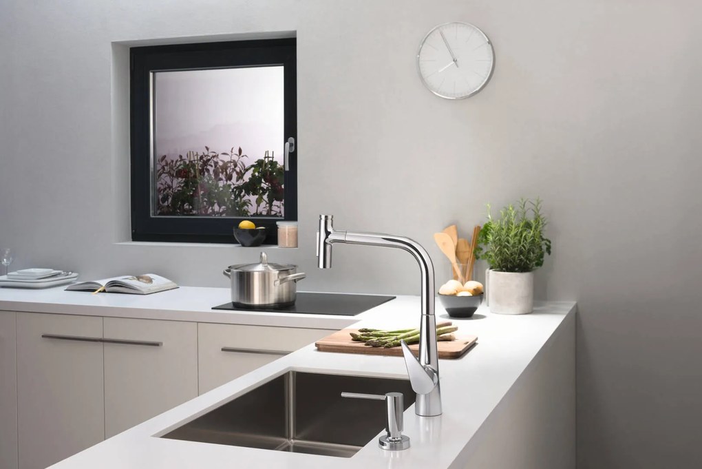 Hansgrohe Talis Select M51, drezová batéria M5117-H300 s výsuvnou spŕškou, sBOX, chrómová, HAN-73867000