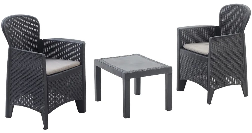 Záhradný set AKITA, 3-dielny, antracitová I.P.A.E-Progarden