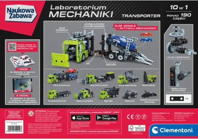 Kreatívne laboratórium Clementoni 50249 transporter