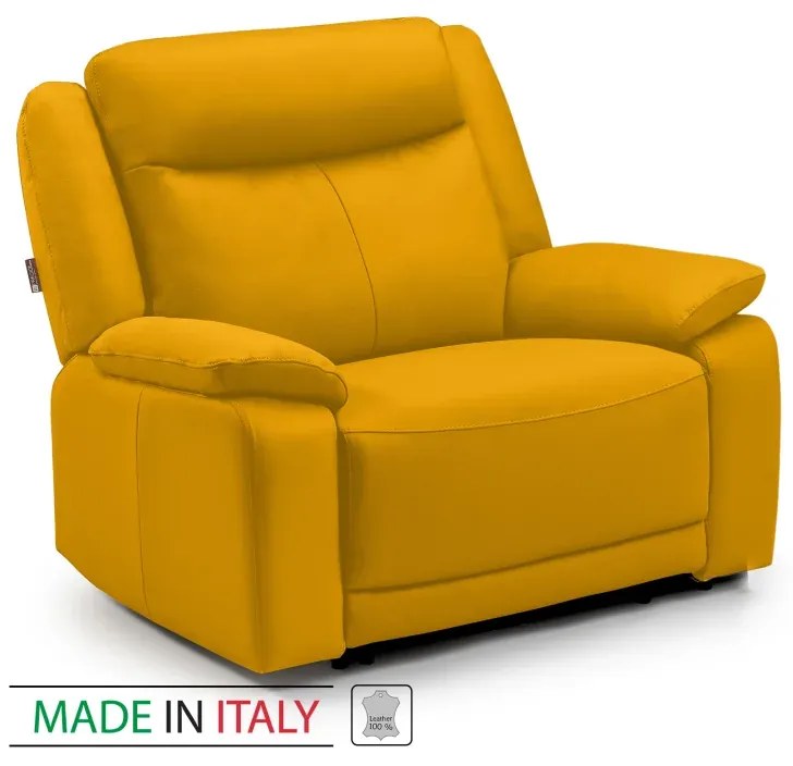 Kožené kreslo CONTINENTAL 1P, žltá (giallo 320)