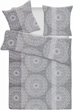 Obliečky Lanzarote, šedo-biele%