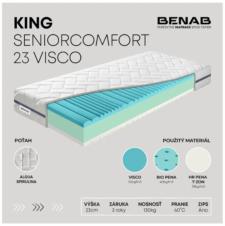 Matrac Benab King SeniorComfort 23 Visco 200x140cm