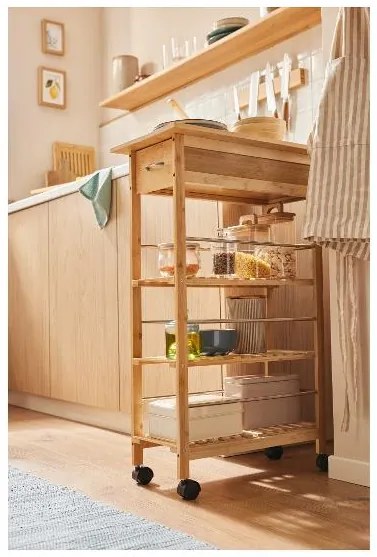 Livarno home Bambusový kuchynský vozík  (100390291)