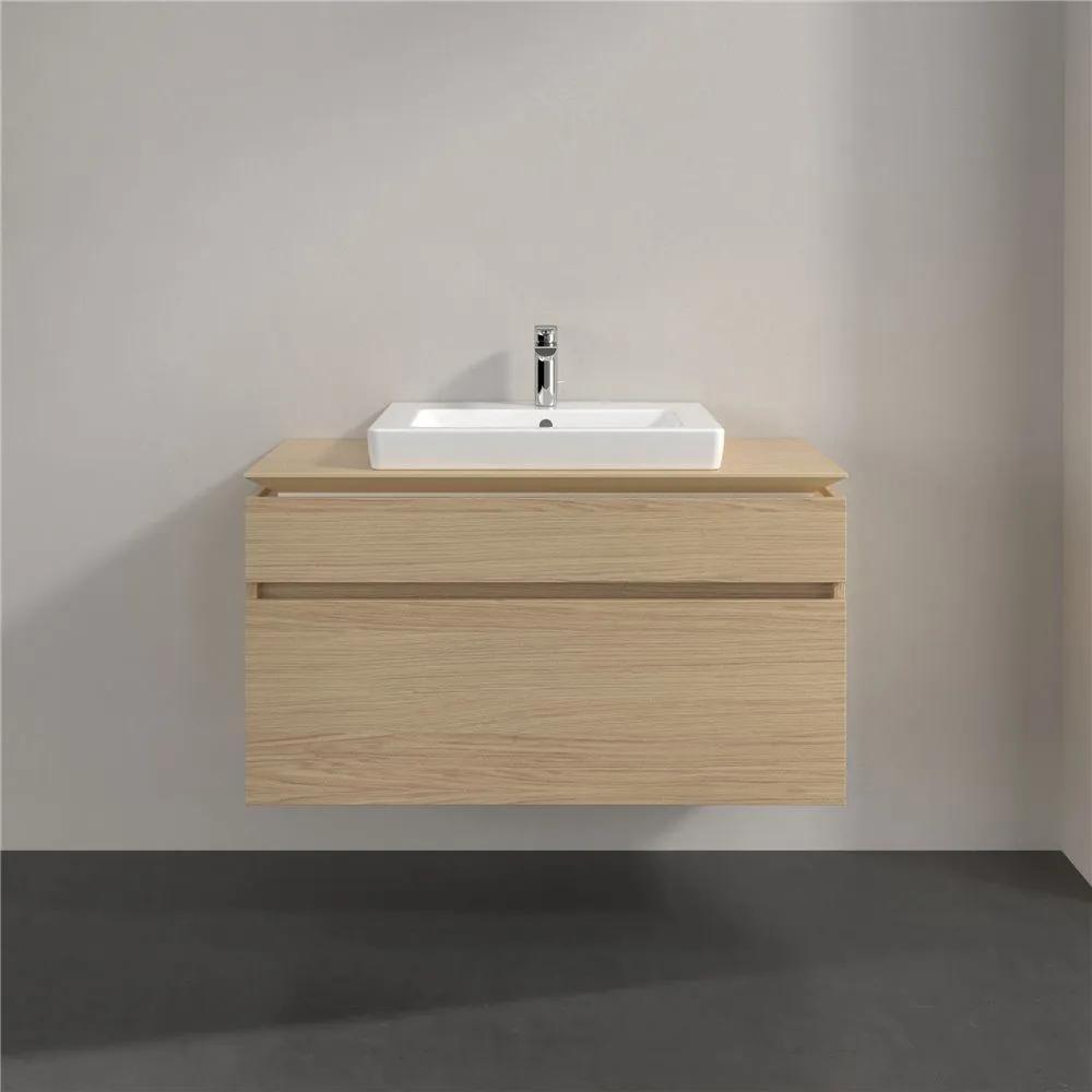 VILLEROY &amp; BOCH Legato závesná skrinka pod umývadlo (umývadlo v strede), 2 zásuvky, 1000 x 500 x 550 mm, Nordic Oak, B68100VJ