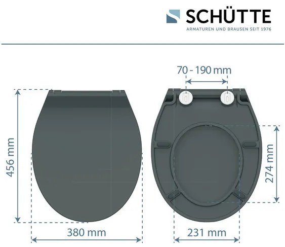 Schütte WC doska Slim (antracitová)  (100285013)