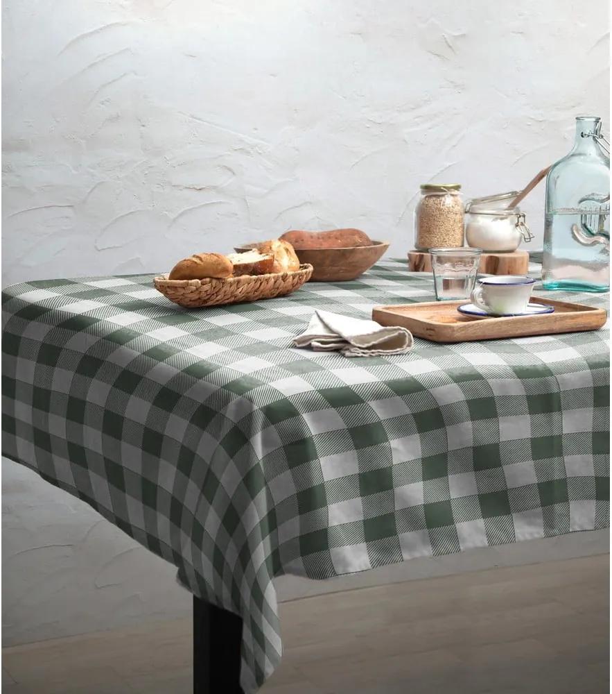 Obrus Linen Couture Mantel Green Vichy, 140 x 140 cm