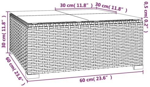 vidaXL 6-dielna záhradná sedacia súprava s vankúšmi polyratan sivá-