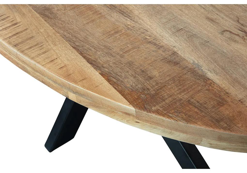Jedálenský stôl z mangového dreva Tulsa 210×100 cm oválny Mahom