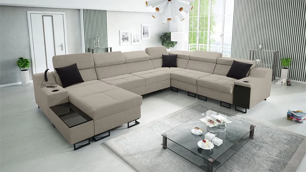 Rohová sedačka Paseora VIII, Strana: pravá, Farba poťahu: Uttario Velvet 2967 + Uttario Velvet 2967 + Uttario Velvet 2973