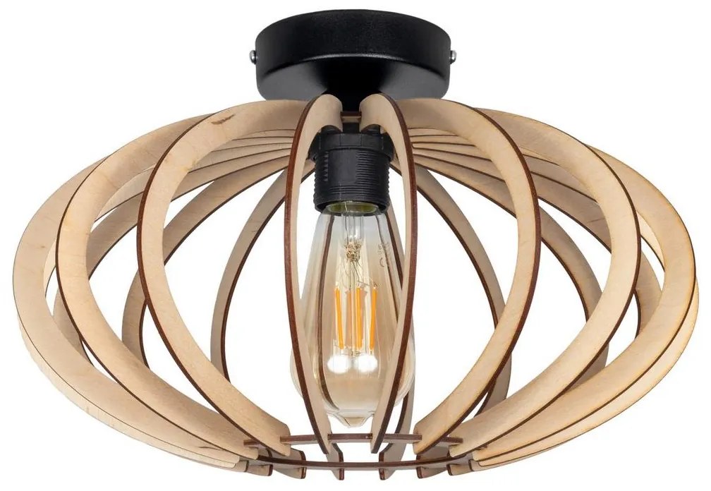 Prisadený luster EARTH 1xE27/60W/230V čierna/béžová