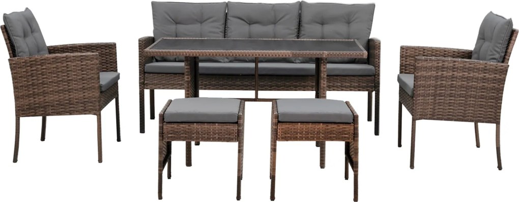 CH Súprava ratanového nábytku VADUZ - hnedá