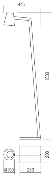 Redo 01-1556 - Stojacia lampa MINGO 1xE27/42W/230V biela
