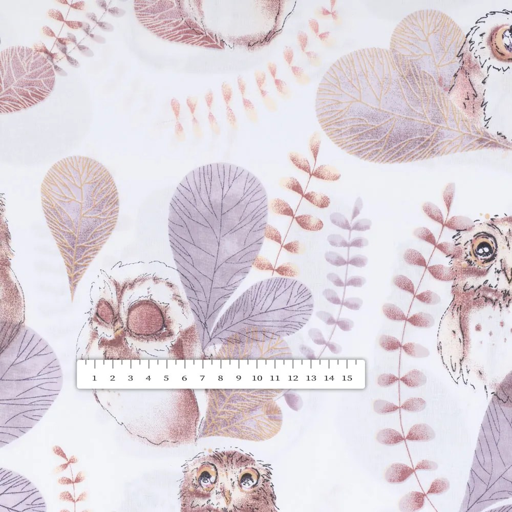 Biante Detský bavlnený obdĺžnikový obrus Sandra SA-284 Hnedé sovy 140x220 cm