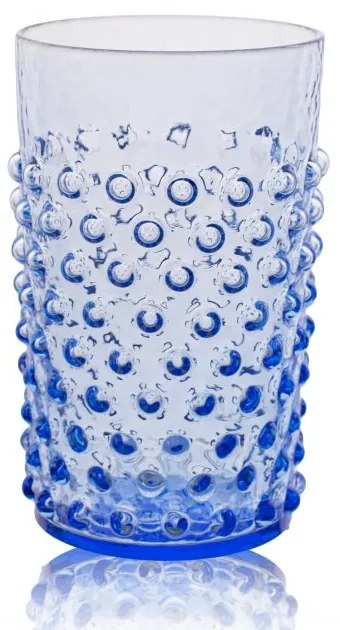 Sklenice, Jílek Glassworks, HOBNAIL, Světle modrá, 250 ml, 6 ks