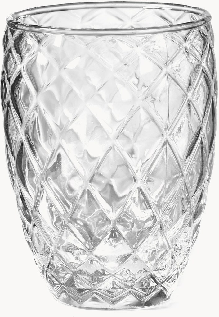 Ručne fúkané poháre Diamond, 6 ks
