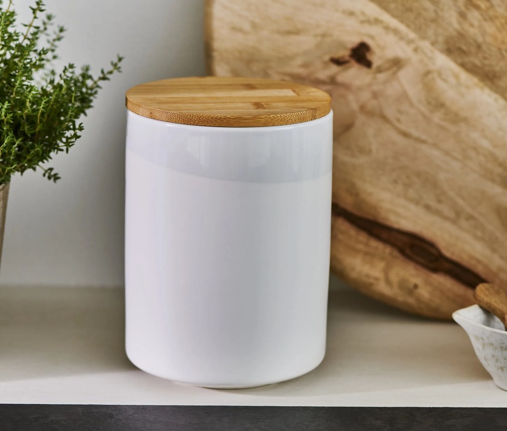 Dóza na kávu, keramika, 500 g, biela