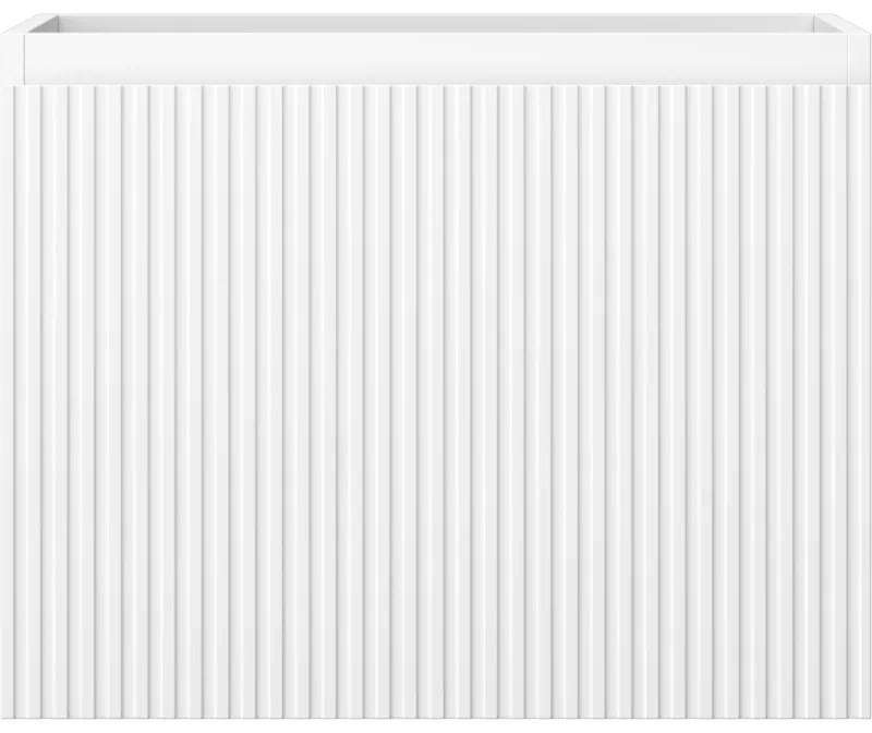 Mexen Rivel, kúpeľňová skrinka 60 cm, 1 zásuvka, drážkovaná, biela matná, 91A20-06047-1-BF01