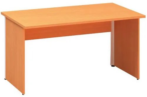 Kancelársky stôl Alfa 100, 140 x 80 x 73,5 cm, rovné vyhotovenie, dezén buk Bavaria