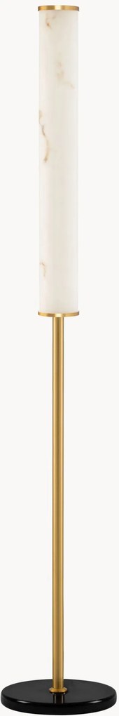 Stojacia LED lampa v alabastrovom vzhľade Nolia