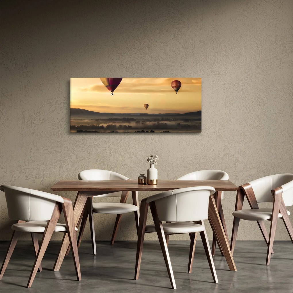 Obraz - lietajúce balóny (120x50 cm)