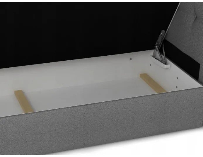 Boxspringová posteľ SISI 180x200, šedá + biela eko koža