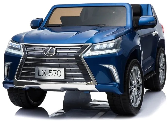 RAMIZ ELEKTRICKÉ AUTÍČKO LEXUS LX570 - LAKOVANÉ - MODRÉ - MOTOR - 4x45W BATÉRIA - 12V10Ah - 2023