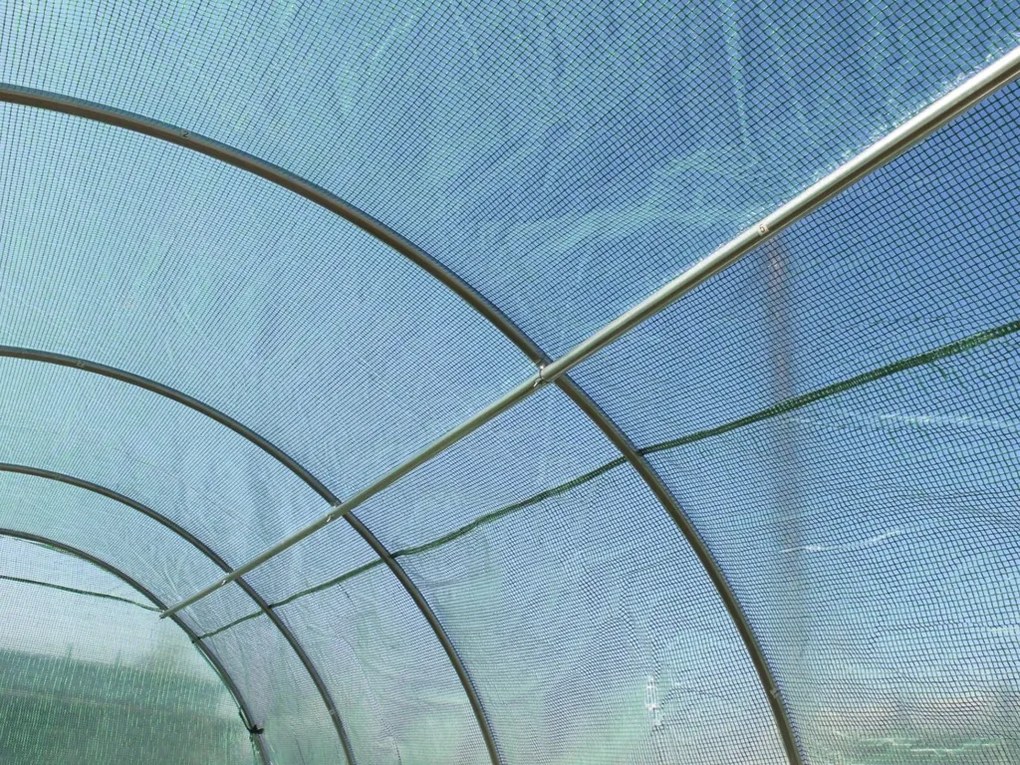 Garden Line 4-dielny zelený fóliový záhradný tunel NEW SOLUTION 4 x 2,5 x 2 m