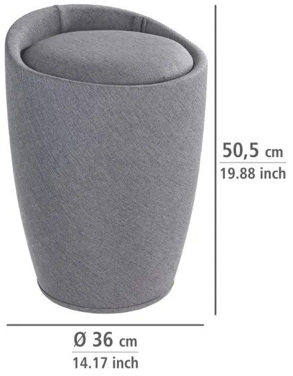 WENKO 22448100 - Stolička CANDY 36x50,5 cm šedá/čierna