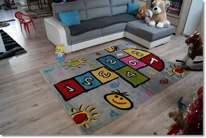 Dekorstudio Detský koberec KIDS - Sivá škôlka Rozmer koberca: 200x290cm