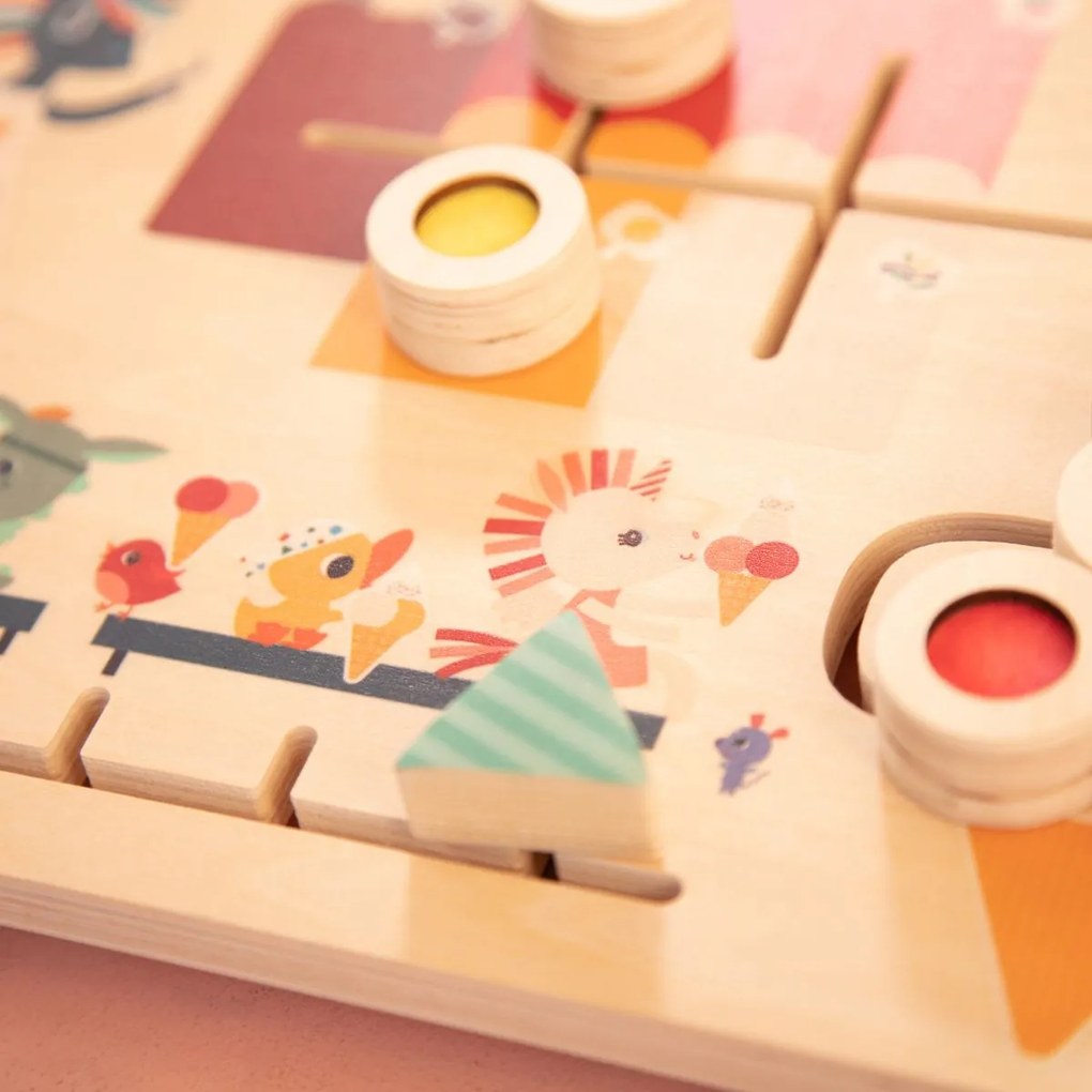 Lilliputiens - drevený panel - zmrzlinový labyrint