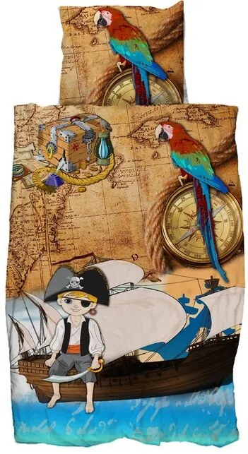 Posteľná bielizeň z bavlny Pirát 140x220cm