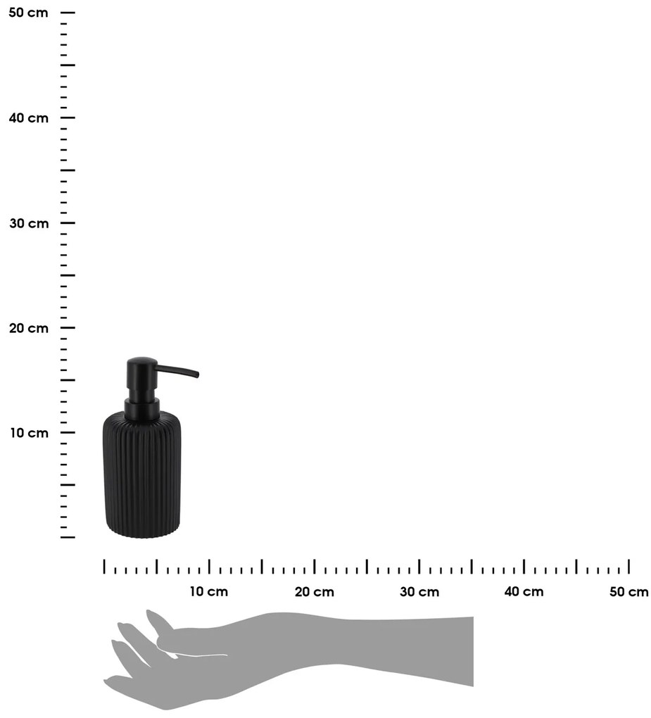Dávkovač mydla Issard, čierna, 230 ml