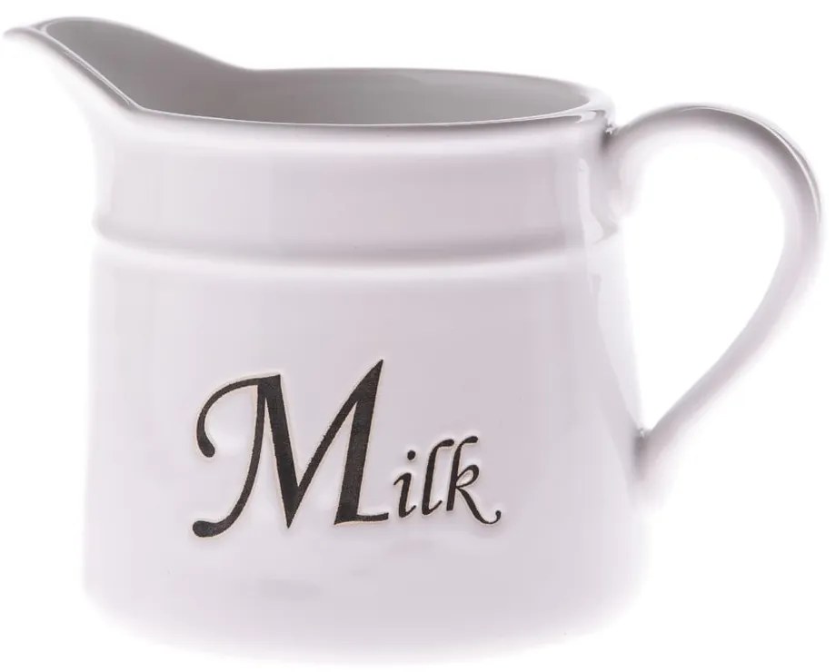 Biela keramická nádoba na mlieko Dakls, 460 ml