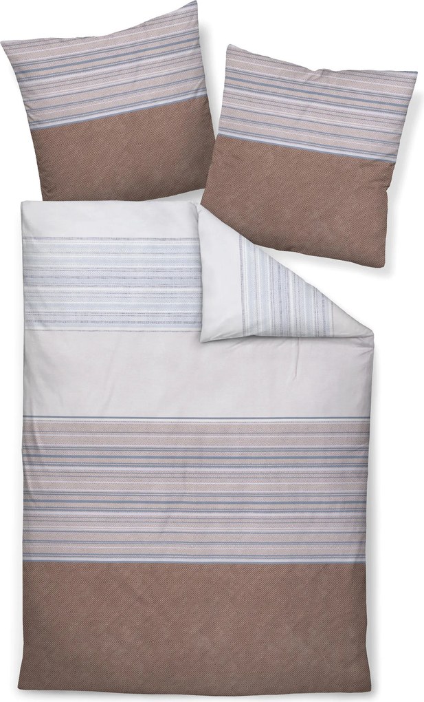XXXLutz POSTEĽNÁ BIELIZEŇ, makosatén, béžová, 140/200 cm Janine - Obliečky & plachty - 003361109601