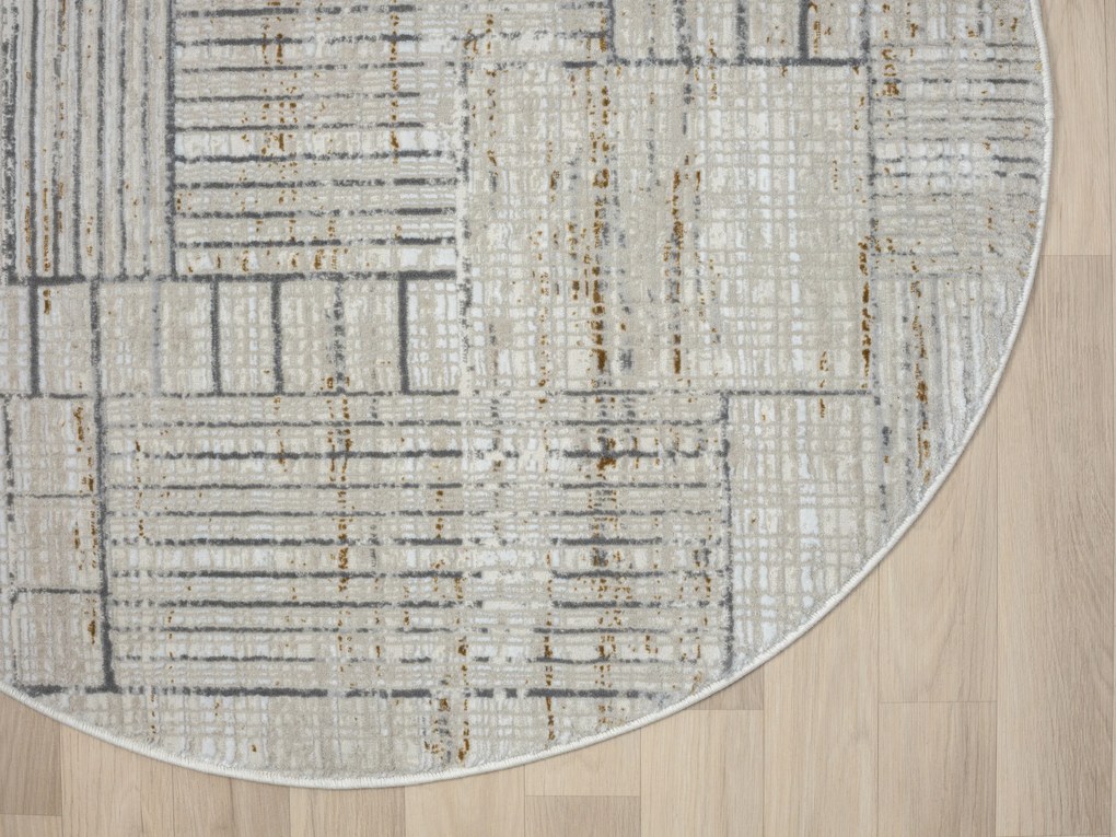 My Flair, Kusový koberec My Love CA60014 creme kruh, 120x120 (priemer) kruh, béžová, chodba / predsieň