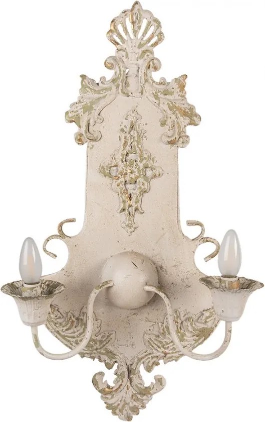 Wall Light 40x18x70 Cm Beige Green Metal - 40*18*70 cm E14/ma* 2*25W
