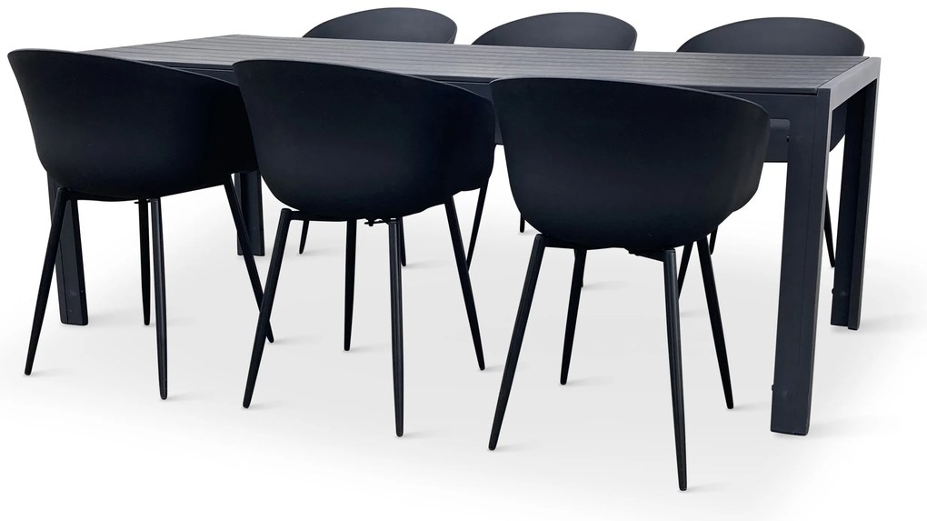 Záhradný jedálenský set Viking XL 190cm + 6x stolička Rikke