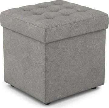 Taburet Surprise Mini 45x45 cm, šedo-béžová látka%