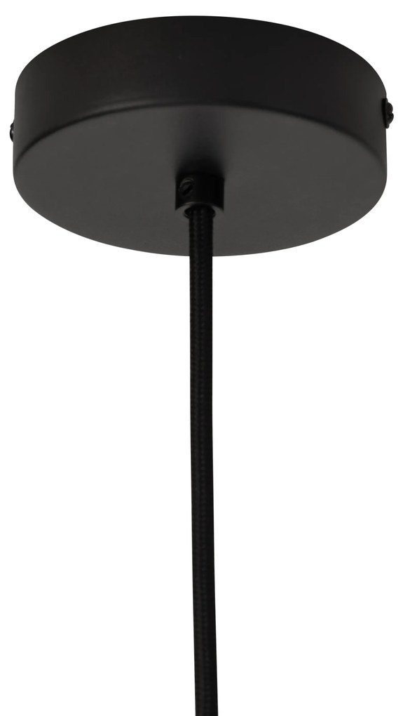 Japonská závesná lampa čierna s bambusom - Kea