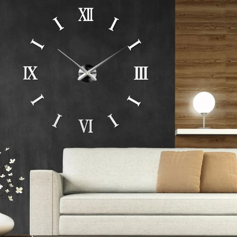 Dizajnové nástenné hodiny – Rímske čísla do obývačky | SENTOP 12S037