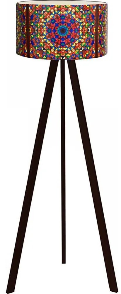 Stojacia lampa AYD 1xE27/40W/230V hnedá/pestrofarebná