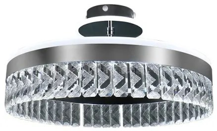 LED Stmievateľný prisadený luster LED/75W/230V 3000-6500K chróm + diaľkové ovládanie