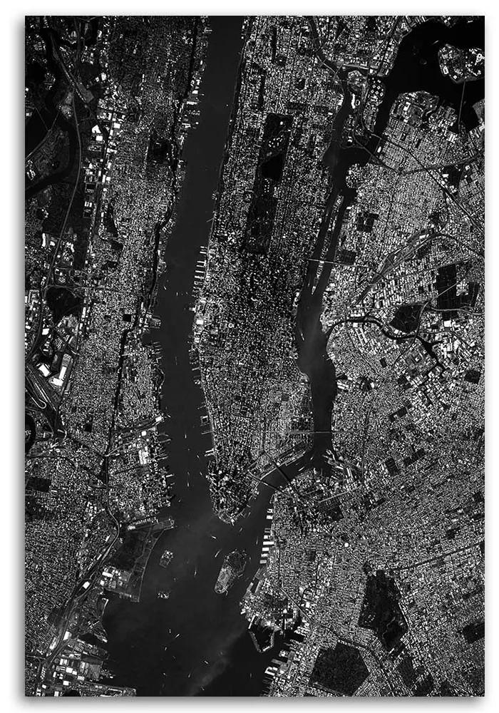 Gario Obraz na plátne Čiernobiela mapa mesta - Nikita Abakumov Rozmery: 40 x 60 cm