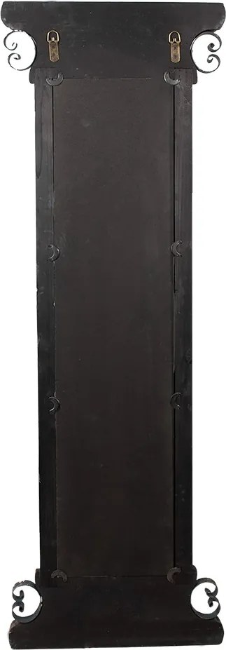 Modro-hnedé antik drevené nástenné zrkadlo Mirael - 45*4*131 cm
