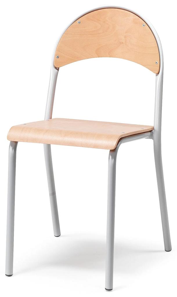 Jedálenská stolička TAMPA, buk / šedá